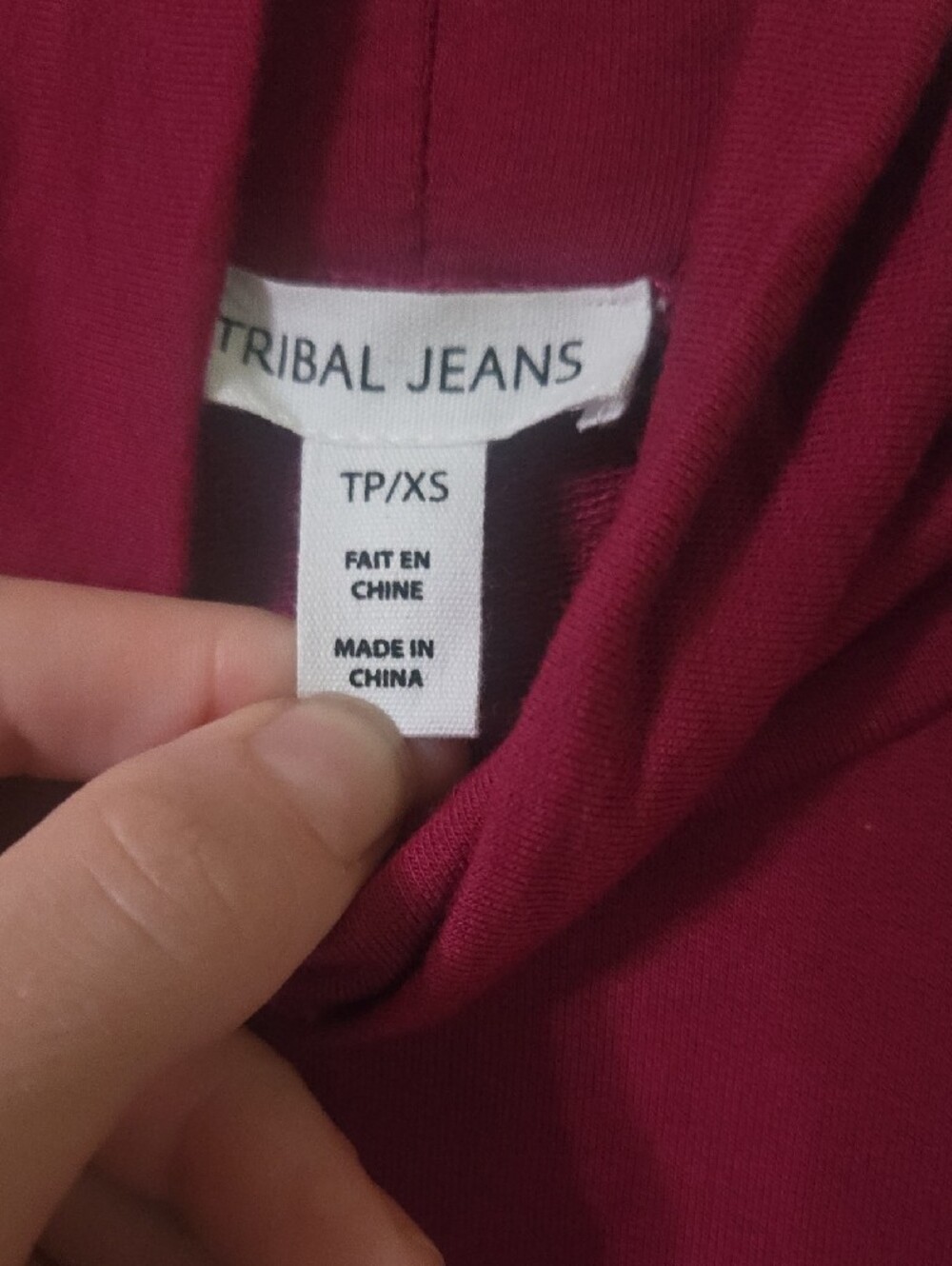 Short-Sleeve Burgundy Turtleneck Tee - Picture 2 of 6